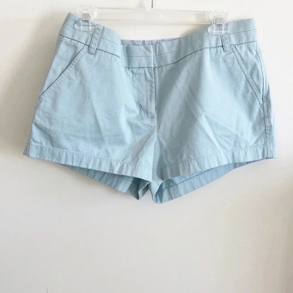 J. Crew light blue chino khaki shorts size 10 - Picture 2 of 6